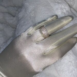 Sterling silver and 18kt gold plated pave band